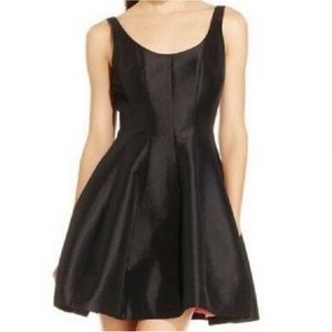 Fit & flare cinched waist little black dress